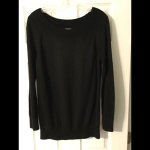 Loft black scoop neck sweater in medium